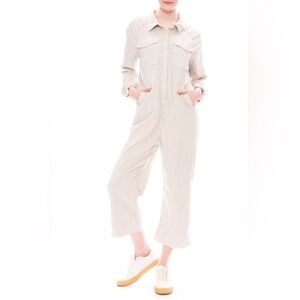 THE GREAT. Cream Utility Jumpsuit [read description]